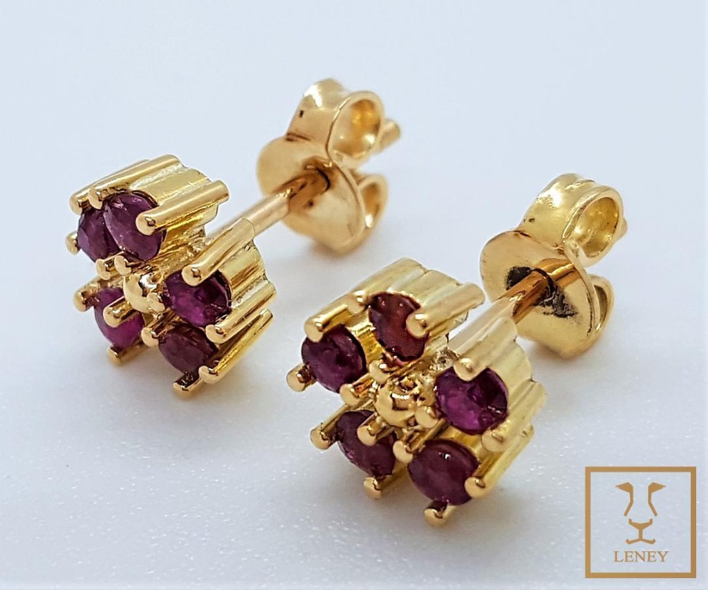 ARETE FLOR DE RUBI