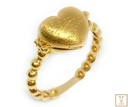 ANILLO CORAZON SATINADO RELICARIO