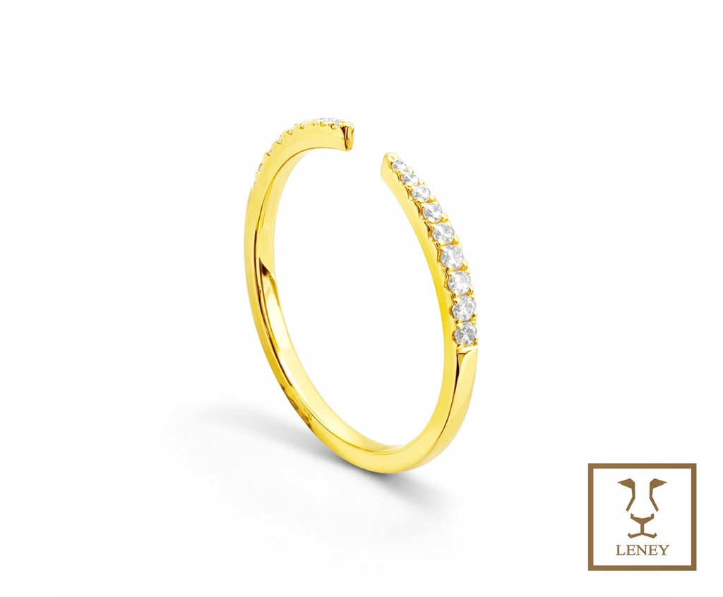 ANILLO CINTILLO DE 12 BRILLANTES