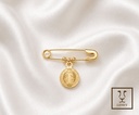 IMPERDIBLE PARA BEBE CON MEDALLA