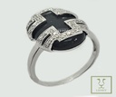 ANILLO ONIX OVAL CRUZ