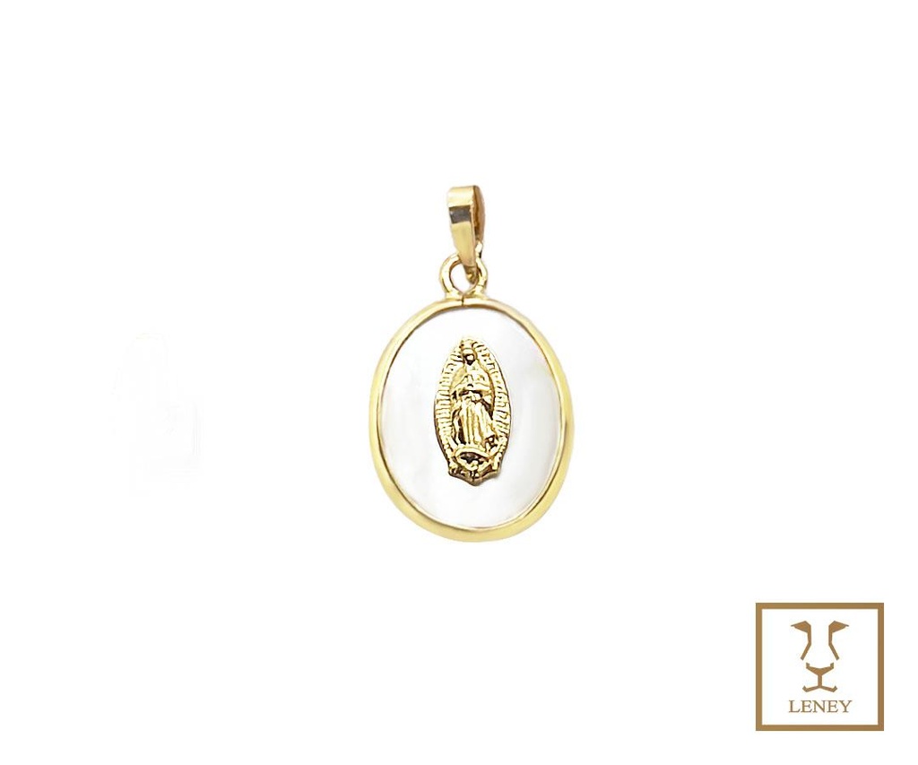 MEDALLA VIRGEN GUADALUPE EN NACAR