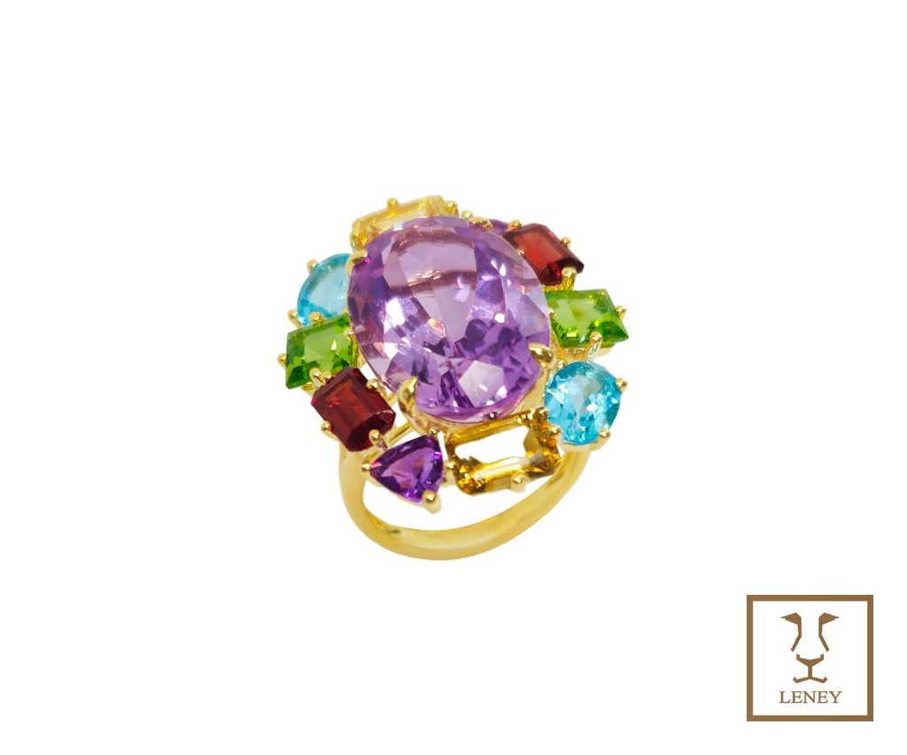 ANILLO AMATISTA OVAL CENTRO