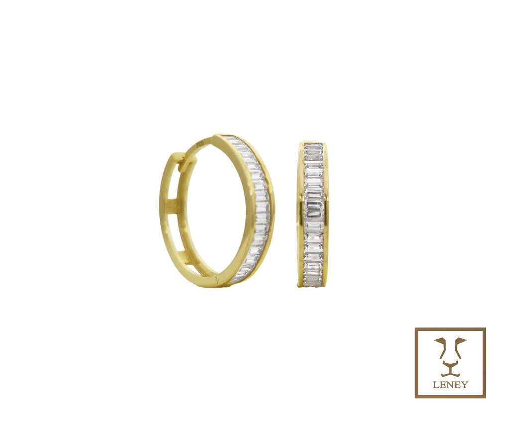 ARETE HUGGIE CIRCONES BAGUETTE