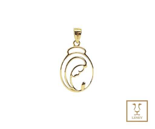 [1384W62] MEDALLA VIRGEN OVAL 19MM