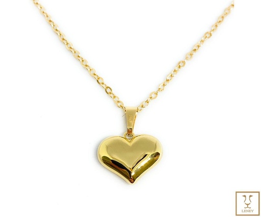 [1401W8] GARGANTILLA CORAZON CON CALADO