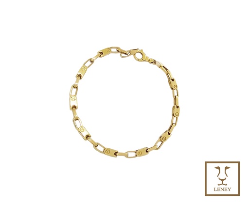 [1512W17] PULSERA ESLABON BLOQUE 3.5X