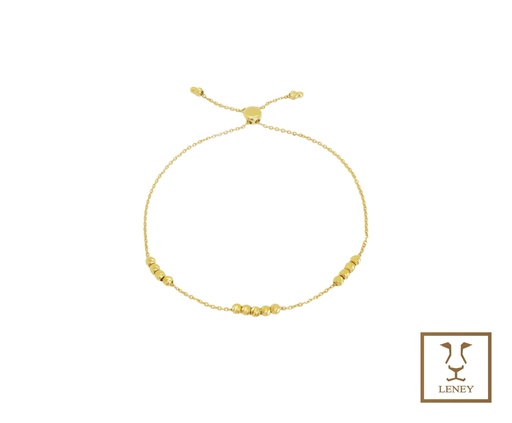 [1525W15] PULSERA BOLITAS DIAMANTADAS 2.5MM