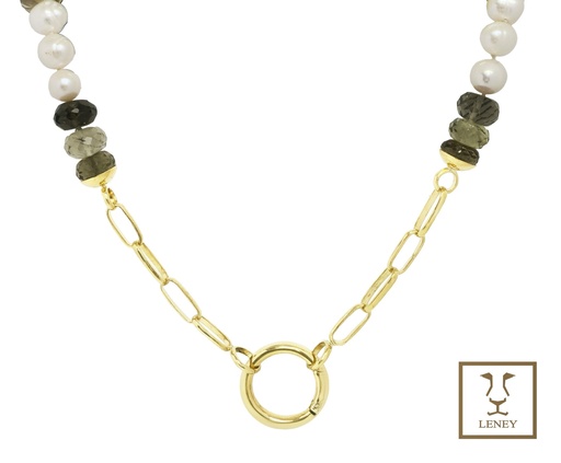 [1528W3] COLLAR 21 PERLAS BLANCAS