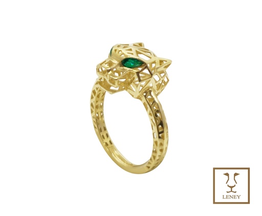[1560W2] ANILLO PANTERA CARTIER CABEZA