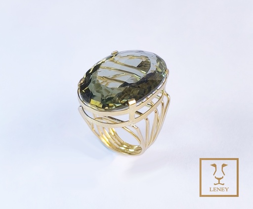 [1567W3] ANILLO AMATISTA VERDE AQUA
