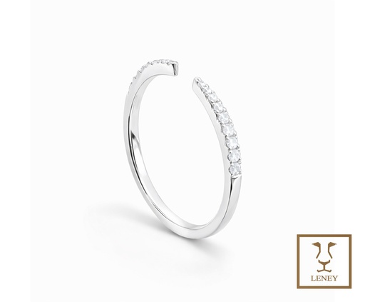 [1599W3] ANILLO CINTILLO DE 18 BRILLANTES
