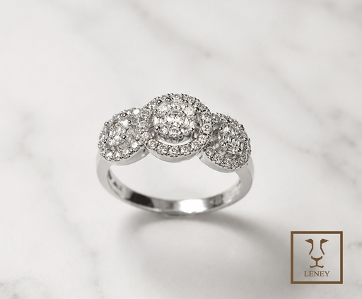[1611W6] ANILLO CINTILLO TRIPLE CASA