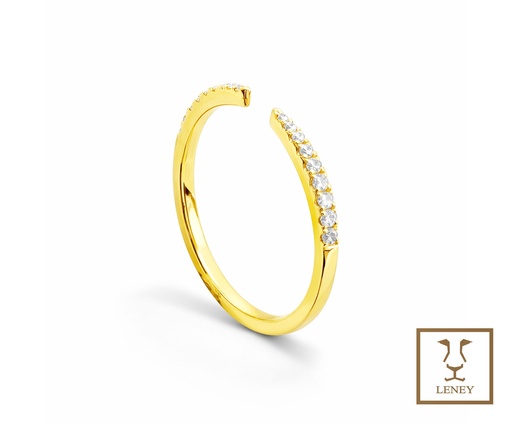 [1613W5] ANILLO CINTILLO DE 12 BRILLANTES