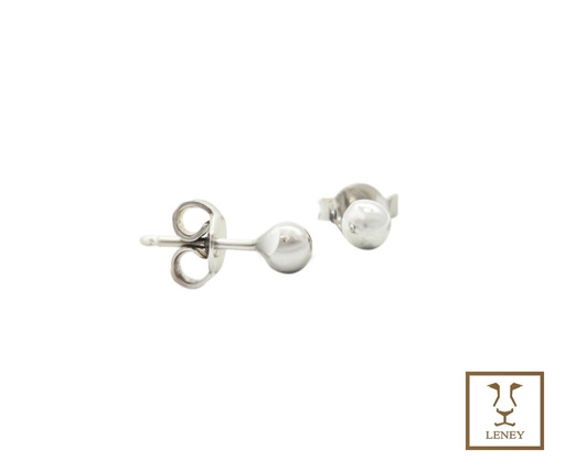 [1103W10] ARETE BOLITA ORO BLANCO