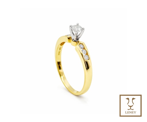 [886W4] ANILLO SOLITARIO BRILLANTE C 0.20CT