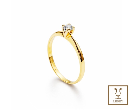[923W2] ANILLO SOLITARIO BRILLANTE 0.21CT