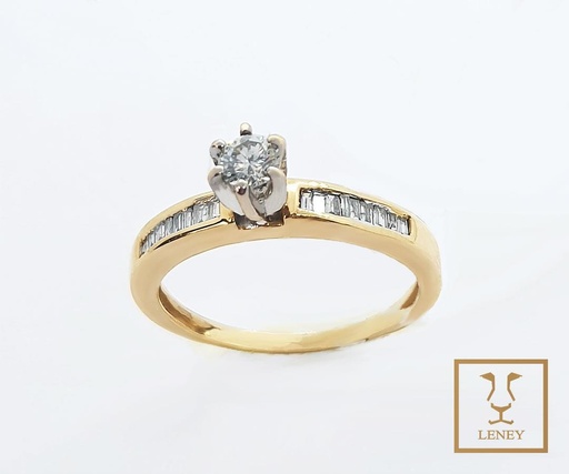 [1016W1] ANILLO SOLITARIO BRILLANTE 0.20CT