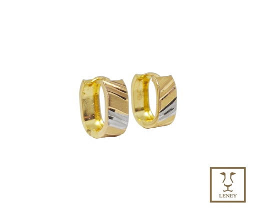 [1034W37] ARETE HUGGIE RECTANGULAR DIAMANTADO