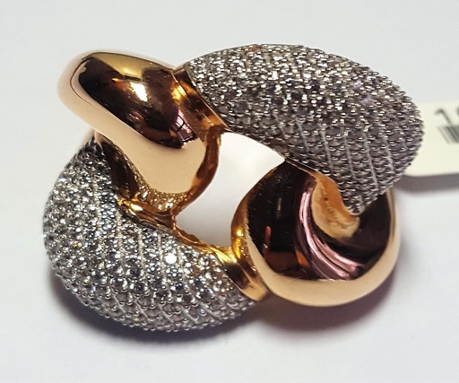[1091W82] ANILLO ESLABON CARTIER GRANDE