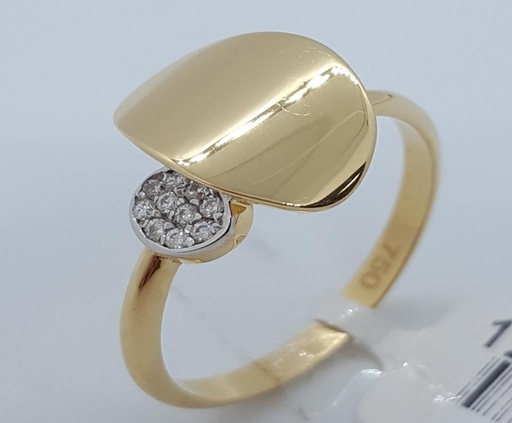 [1231W16] ANILLO OVAL CURVO 13MM