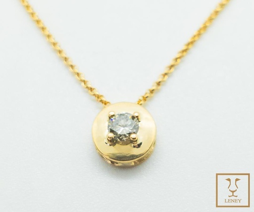 [1278W9] GARGANTILLA BRILLANTE 0.16CT BISELADO