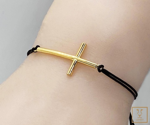 [1284W7] PULSERA CRUZ 36MM CON HILO