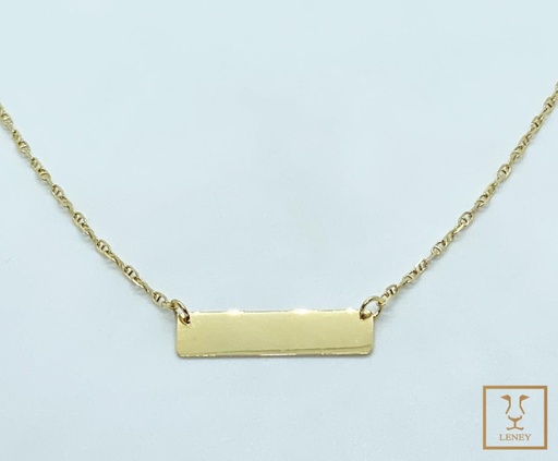 [1284W17] GARGANTILLA BARRA RECTANGULAR 25MM