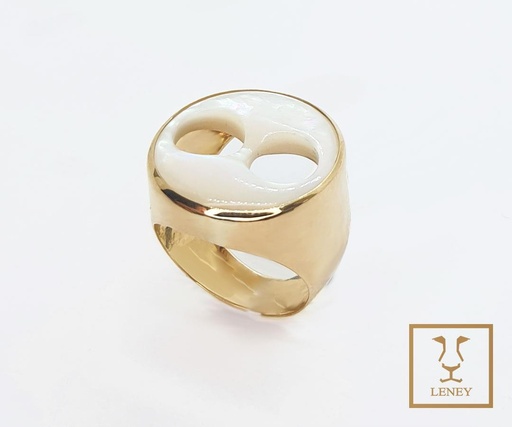 [1370W11] ANILLO GUCCI NACAR GRANDE