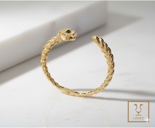 [1445W10] PULSERA CANA PANTERA CARTIER