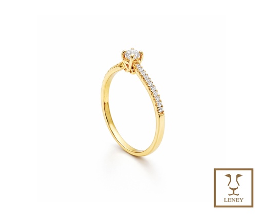 [1473W11] ANILLO SOLITARIO BRILLANTES C 0.22CT