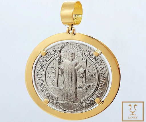 [1491W7] MEDALLA SAN BENITO DE PLATA
